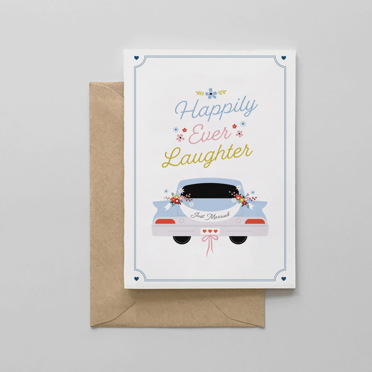 Happily Ever Laughter Wedding Card