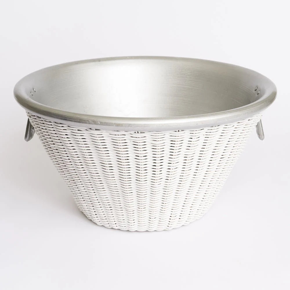 Woven Rattan/Aluminum Ice Bucket with Handles