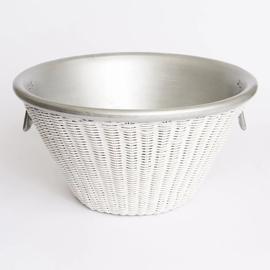 Woven Rattan/Aluminum Ice Bucket with Handles