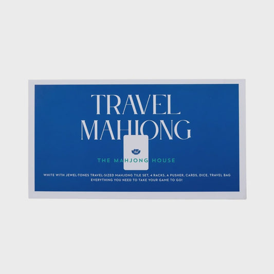 White with Jewel Tones Travel Mahjong Set