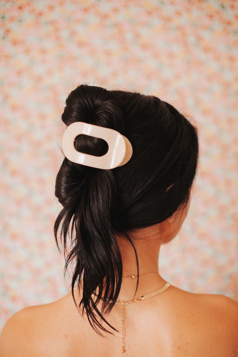 Flat Round Hair Clip