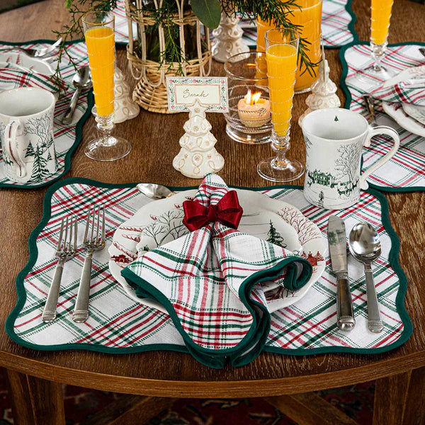 Merry Tartan Red/Green Napkin