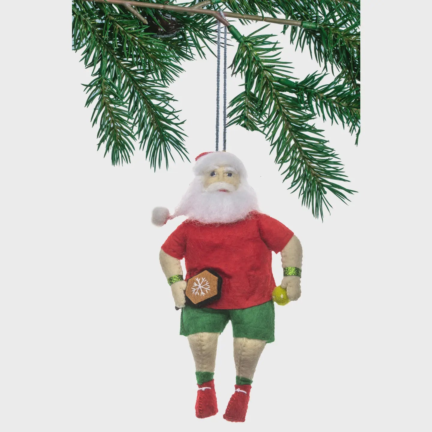 Pickleball Santa Ornament