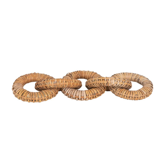 Rattan Wrapped Mango Wood Chain