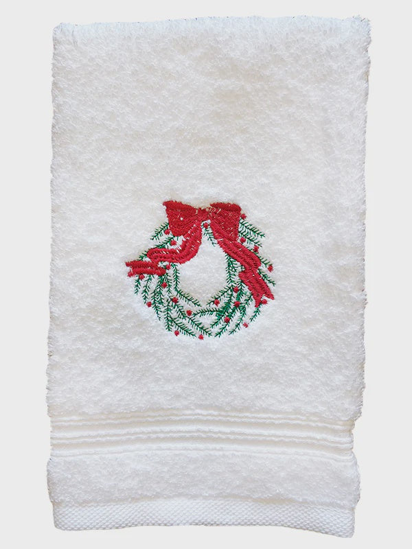 Terry Guest Towel - Christmas Wreath