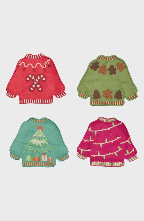 Ugly Sweaters Cocktail Napkins - Set of 4