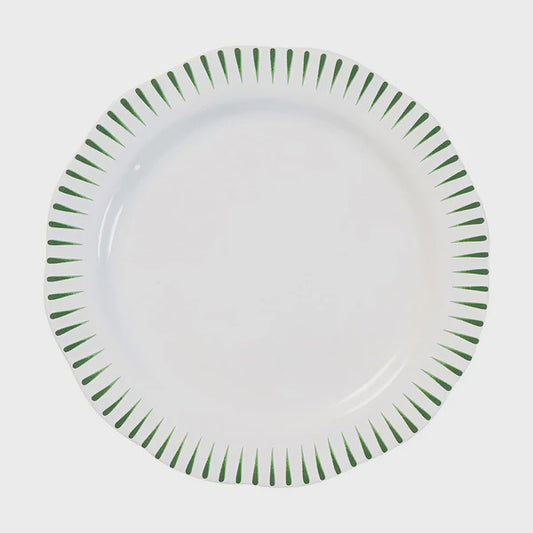 Sitio Stripe Basil Dinner Plate