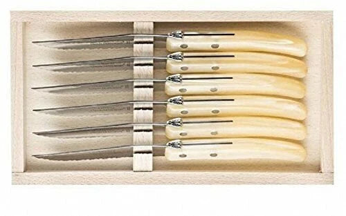 Wood Box of 6 Berlingot Steak Knives