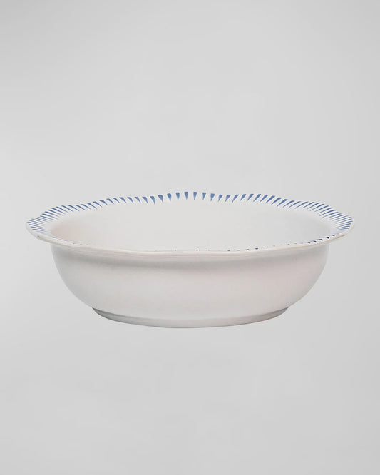 NEW Sitio Stripe 12" Serving Bowl Delft Blue