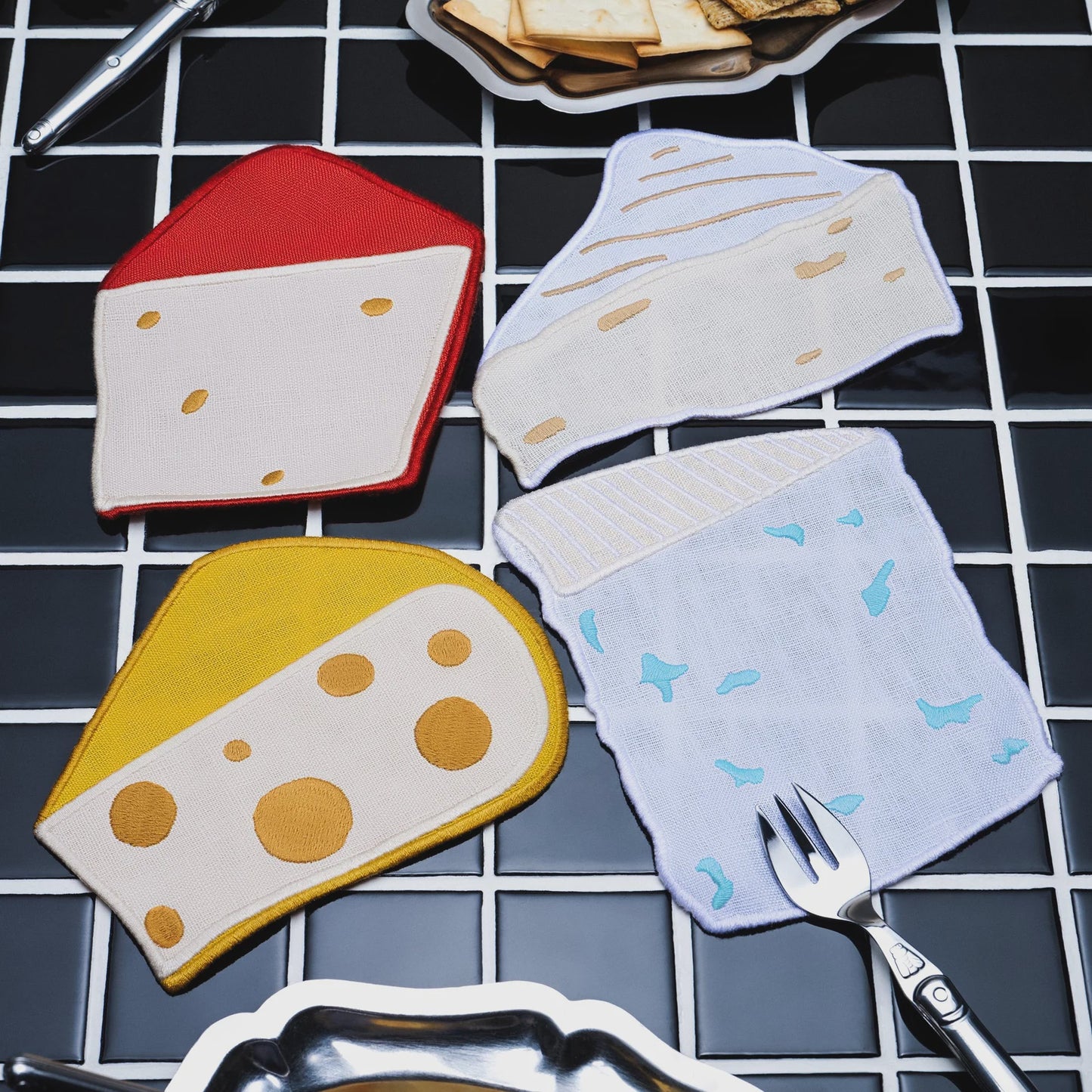 Cheese Cocktail Napkins - Set of 4