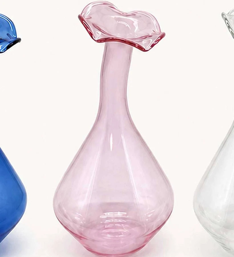 Glass Angled Neck Vase