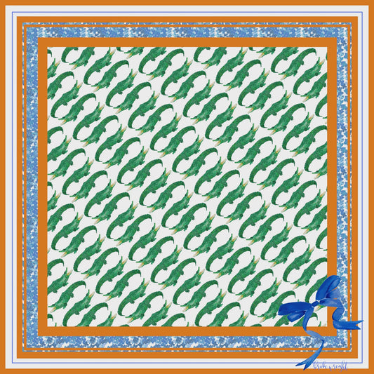 Alligator Silk Scarf