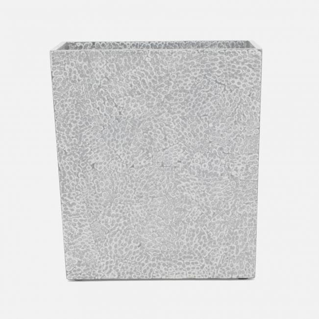 Callas Silver/White Wastebasket Rectangular