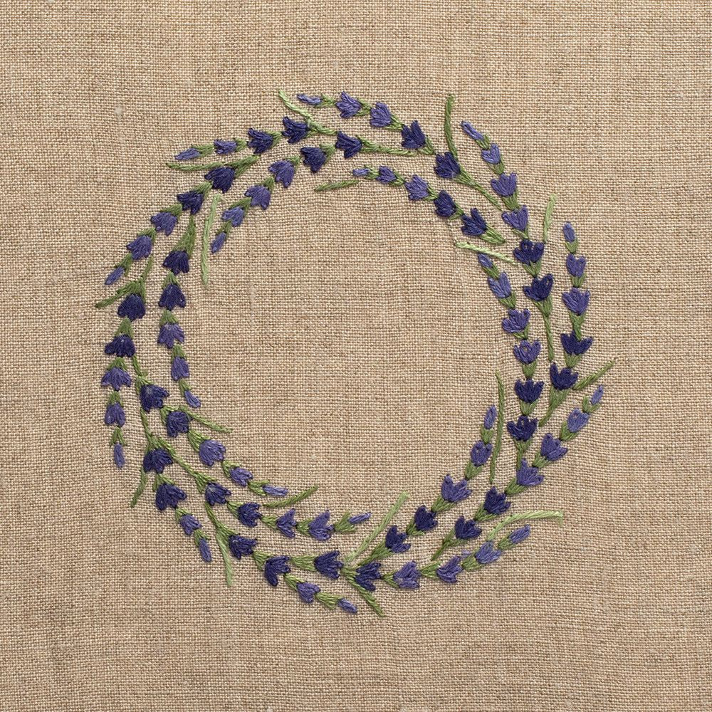 Lavender Wreath Hand Towel