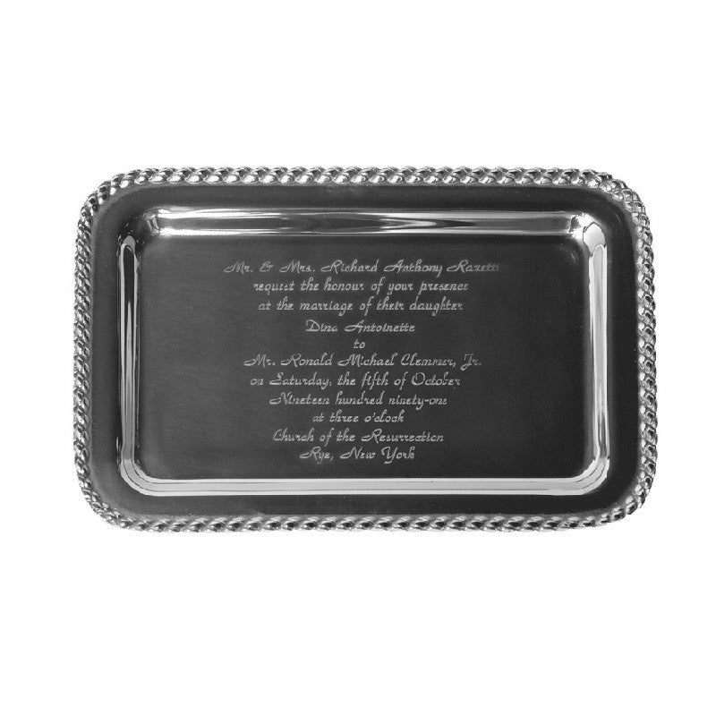 Masthead  Rectangular Tray with Wedding Invitation