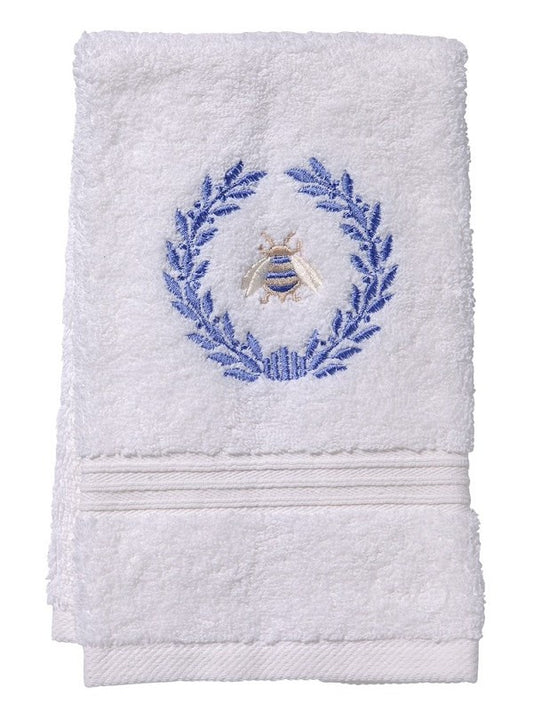 Terry Guest Towel - Napoleon Bee Wreath (Blue)