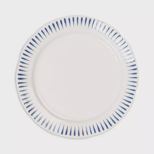 NEW Sitio Stripe Delft Blue Side/Cocktail Plate