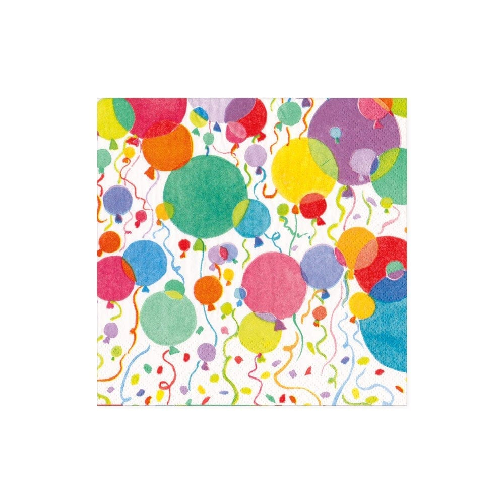 Balloons and Confetti Cocktail Napkin