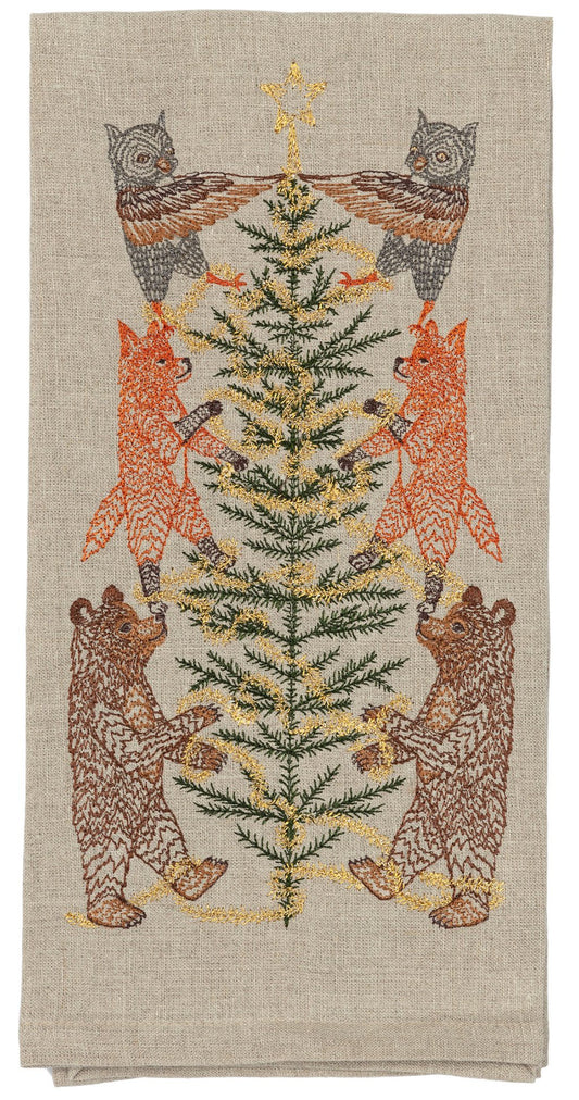 Tinsel Tree Tea Towel