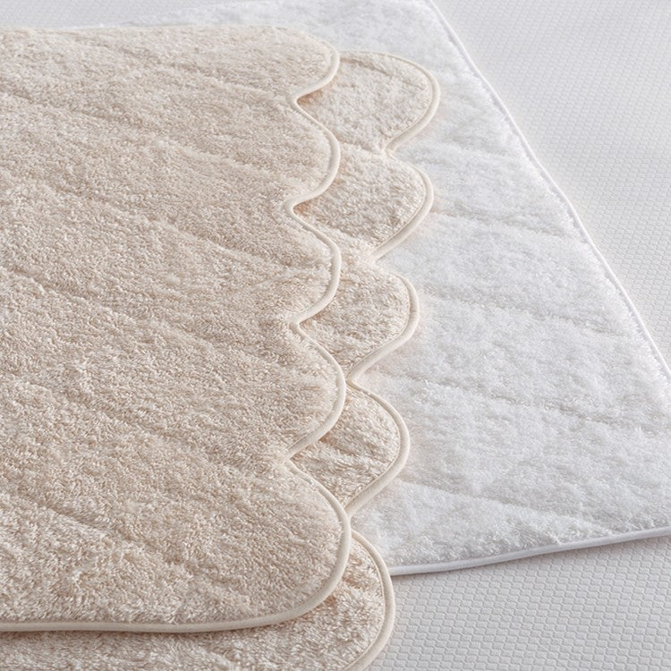 Cairo Scallop Bath Towel Ivory/Ivory CUSTOM