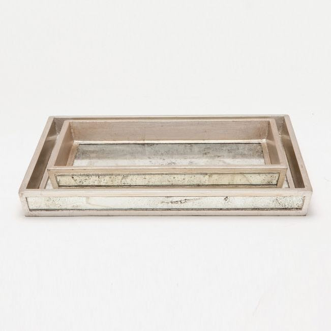 Atwater Silver Straight Tray - Set of 2