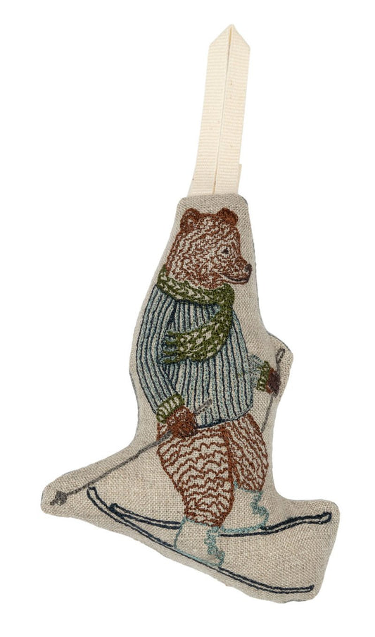 Downhill Bear Ornament