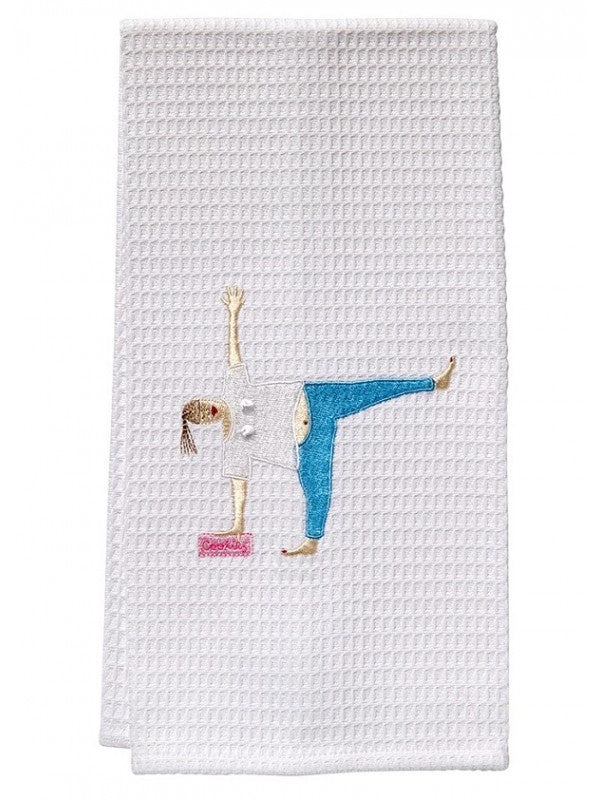 Yoga Cookies Girl Waffle Guest Towel