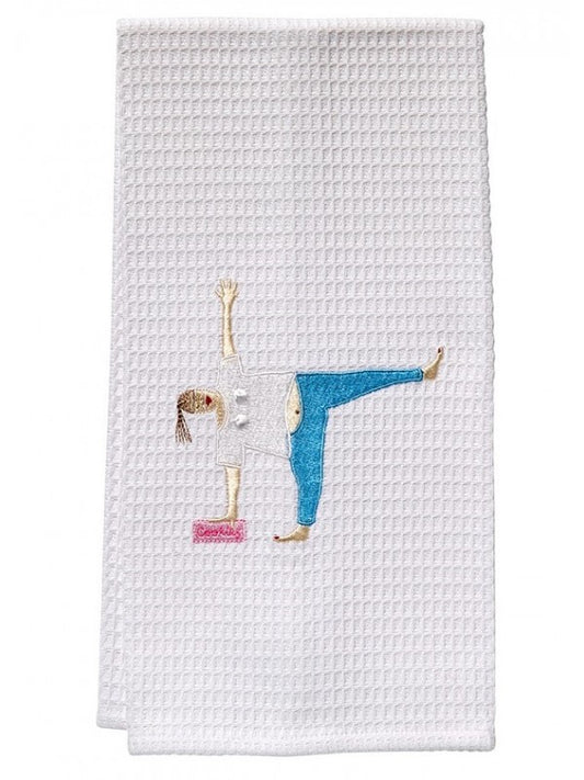 Yoga Cookies Girl Waffle Guest Towel