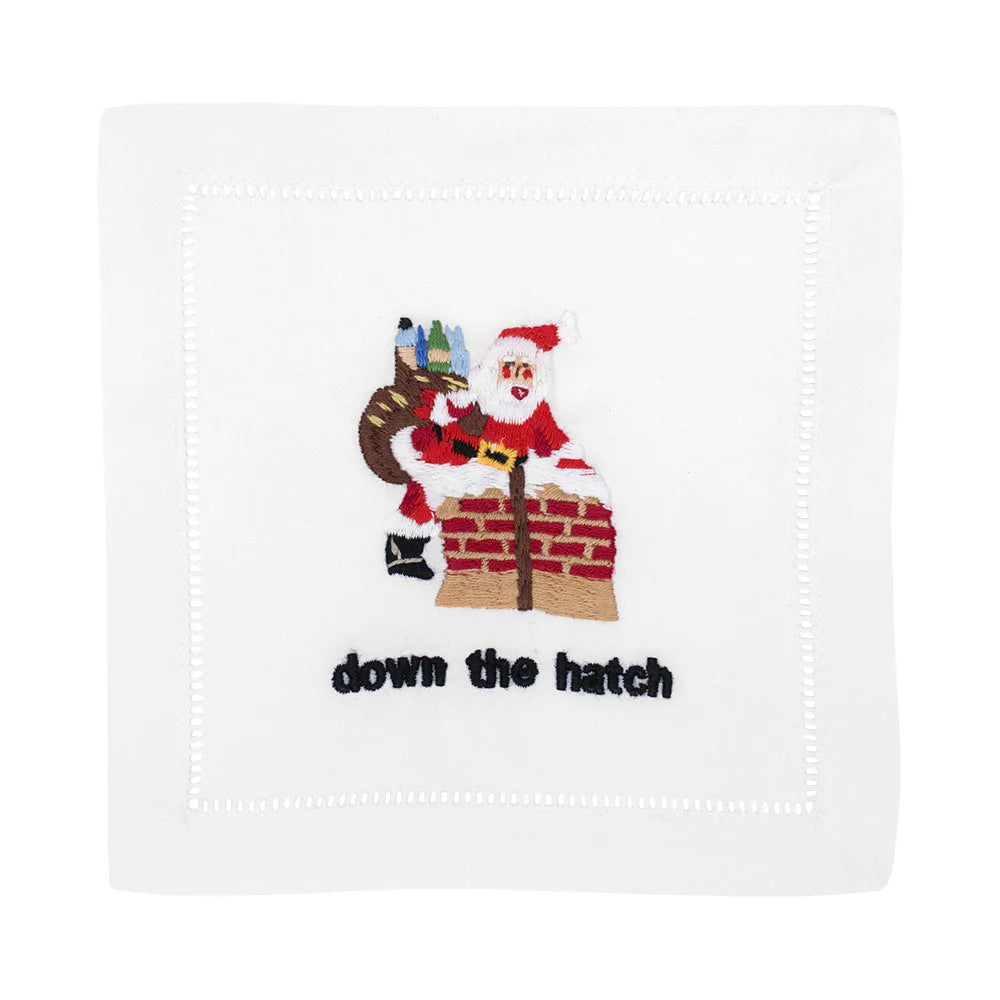 Down The Hatch - Christmas Cocktail Napkin