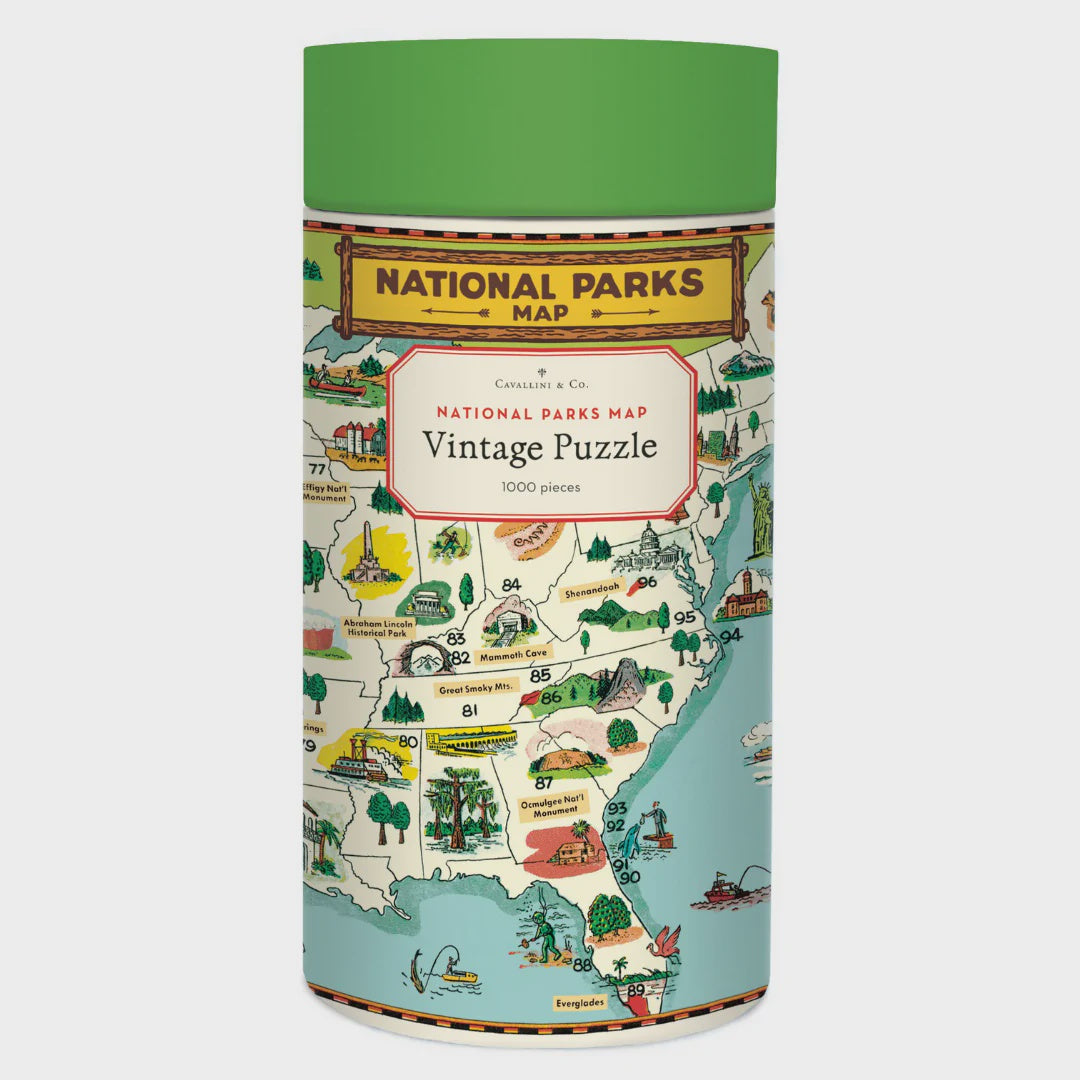 National Parks Map 1000 Piece Puzzle