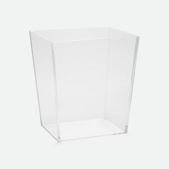 Monette Clear Rectangular Wastebasket