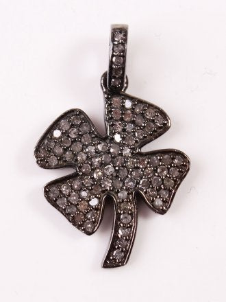 Diamond Four-Leaf Clover Charm