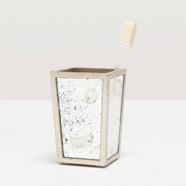 Atwater Silver Brush Holder