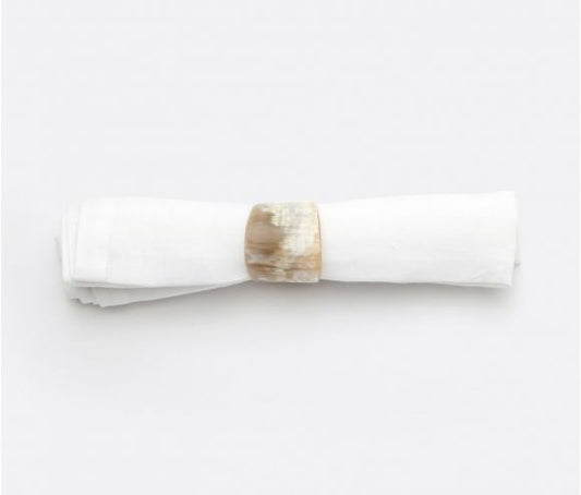 James Natural Horn Napkin Rings Set/4