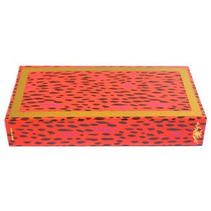 Cheetah Orange with Pink, Matte, Gold Foiled 4" Matchbox