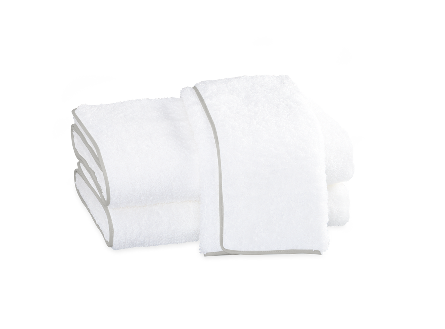 Cairo Bath Towels White/Silver