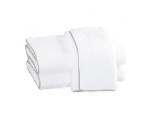 Cairo Bath Towels White/Silver