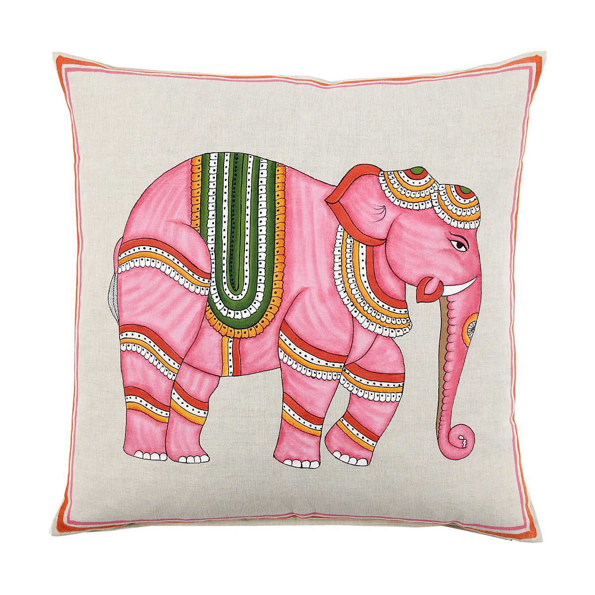 Pink Elephant Decorative Pillow 20x20