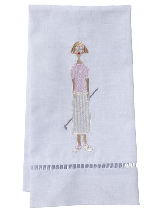 Golf Lady Linen Guest Towel