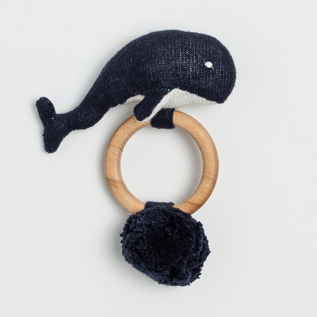 Organic Cotton Whale Rattle