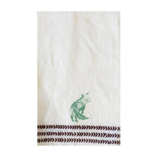 Fox Hunt Linen Hand Towel