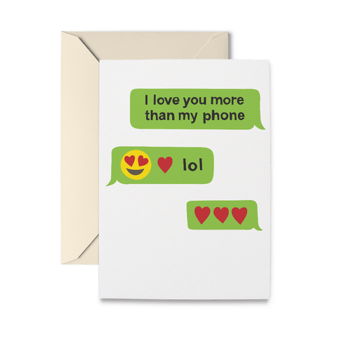 Texting Love, Greeting Card