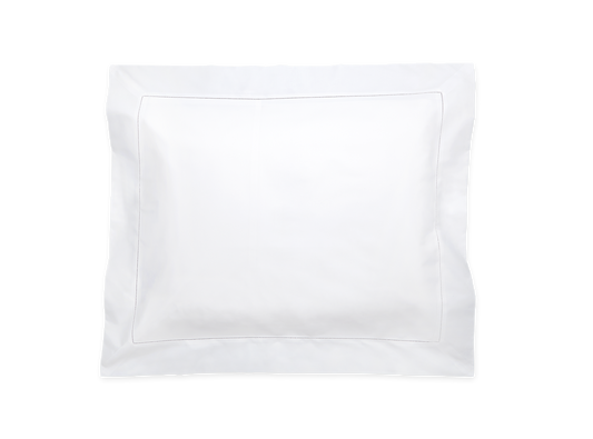 Luca Hemstitch Sham - White