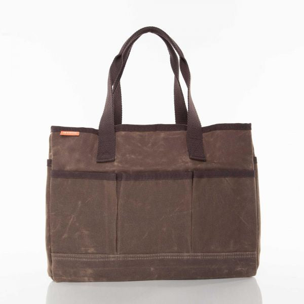 Waxed Canvas Utility Tote - "Garden"