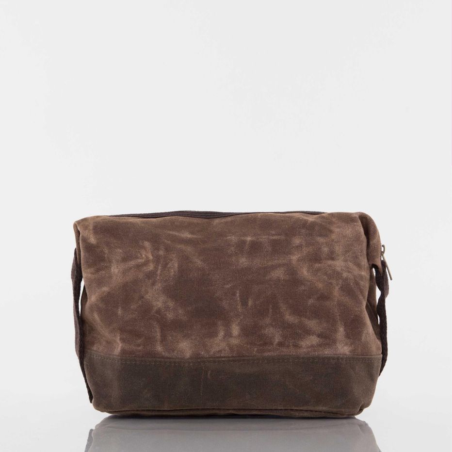 Waxed Canvas Top Zip Dopp Kit