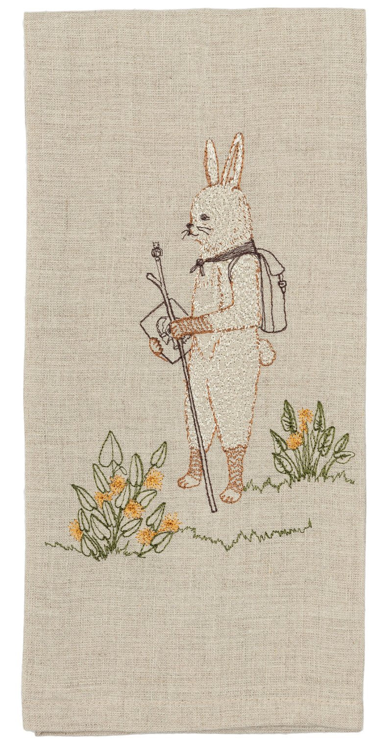 Hiker Bunny Tea Towel