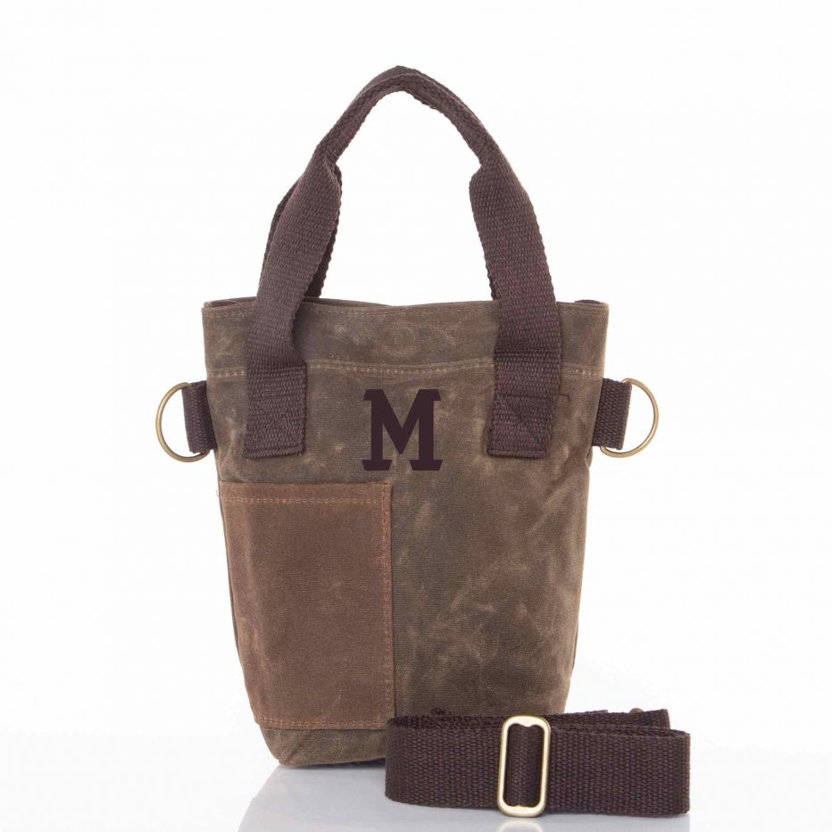 Waxed Canvas Double Wine Bottle Tote