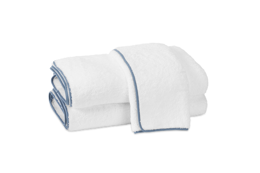 Cairo Bath Towels White/Sea