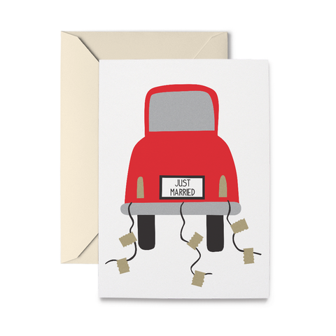 Just Married Greeting Card