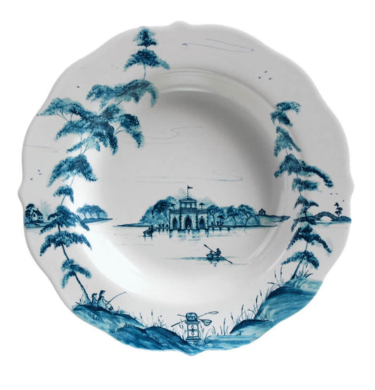 Country Estate Delft Blue Pasta/Soup Bowl Boathouse